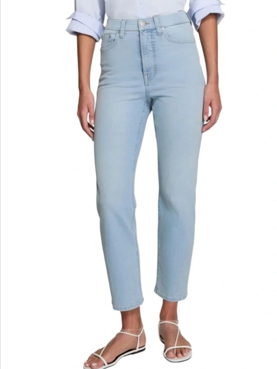 SPANX Denim - SPANX Lycra Distressed Slim Straight Jenas Turner Wash Size 18 NWT